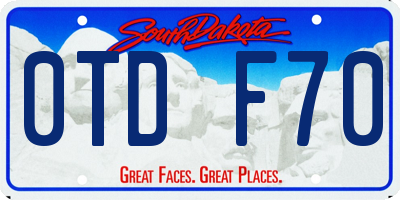 SD license plate 0TDF70