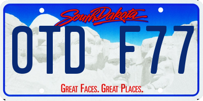 SD license plate 0TDF77