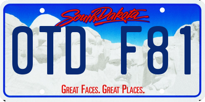 SD license plate 0TDF81