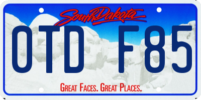SD license plate 0TDF85