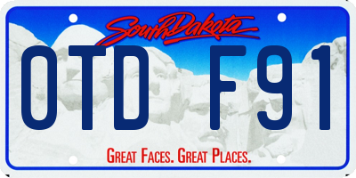 SD license plate 0TDF91