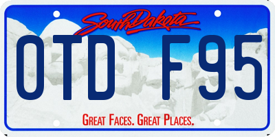 SD license plate 0TDF95