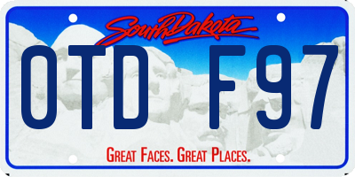 SD license plate 0TDF97
