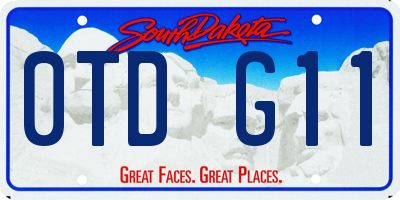 SD license plate 0TDG11
