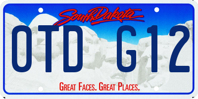 SD license plate 0TDG12