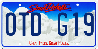 SD license plate 0TDG19