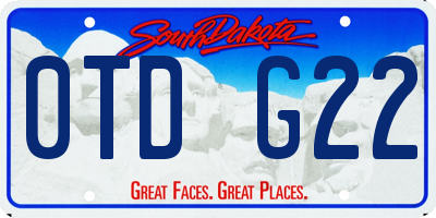 SD license plate 0TDG22