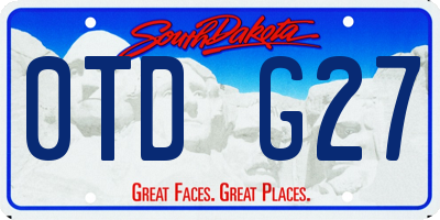 SD license plate 0TDG27