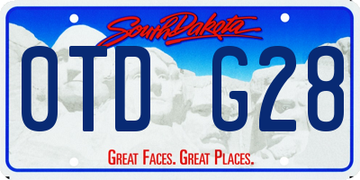 SD license plate 0TDG28