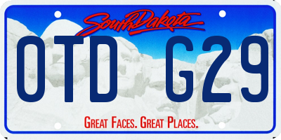 SD license plate 0TDG29