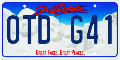 SD license plate 0TDG41