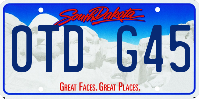 SD license plate 0TDG45