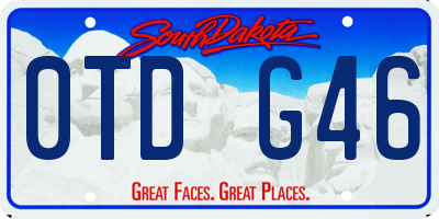 SD license plate 0TDG46