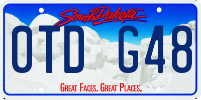 SD license plate 0TDG48