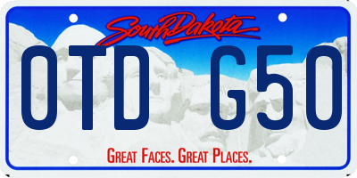 SD license plate 0TDG50