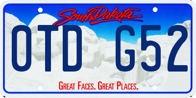 SD license plate 0TDG52