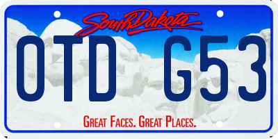 SD license plate 0TDG53