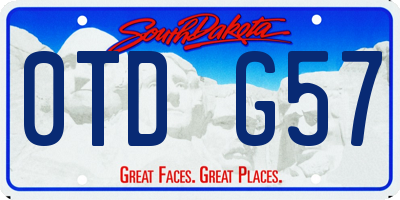 SD license plate 0TDG57