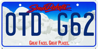 SD license plate 0TDG62