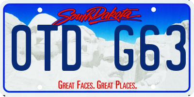 SD license plate 0TDG63