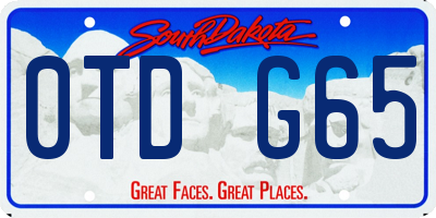 SD license plate 0TDG65