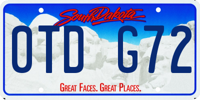 SD license plate 0TDG72
