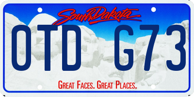 SD license plate 0TDG73