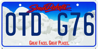 SD license plate 0TDG76
