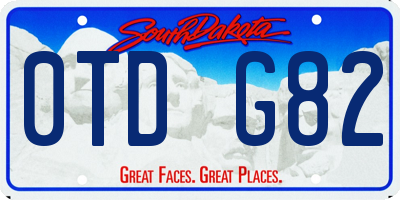 SD license plate 0TDG82