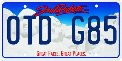 SD license plate 0TDG85
