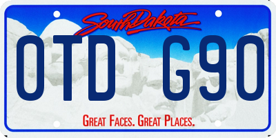 SD license plate 0TDG90