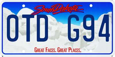 SD license plate 0TDG94