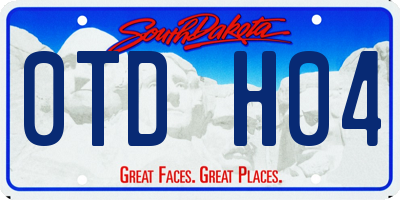 SD license plate 0TDH04