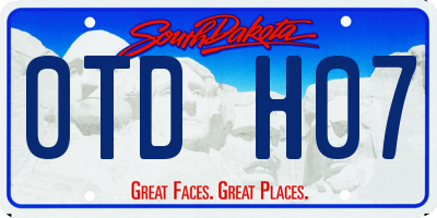SD license plate 0TDH07