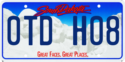 SD license plate 0TDH08
