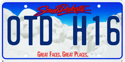 SD license plate 0TDH16
