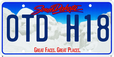 SD license plate 0TDH18