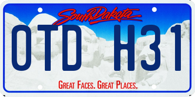 SD license plate 0TDH31