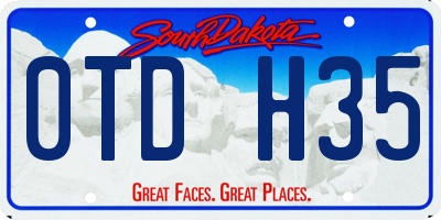 SD license plate 0TDH35
