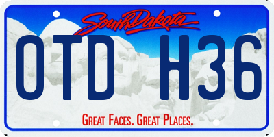 SD license plate 0TDH36