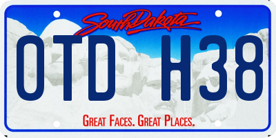 SD license plate 0TDH38