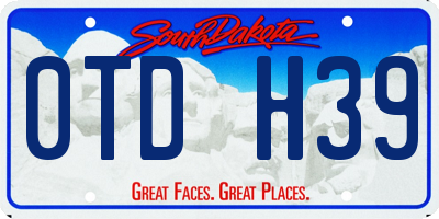 SD license plate 0TDH39