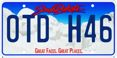 SD license plate 0TDH46