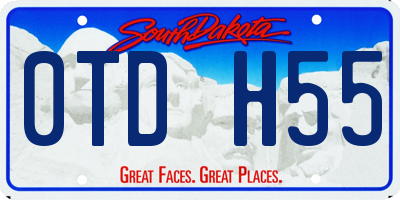 SD license plate 0TDH55