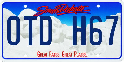 SD license plate 0TDH67