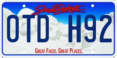 SD license plate 0TDH92