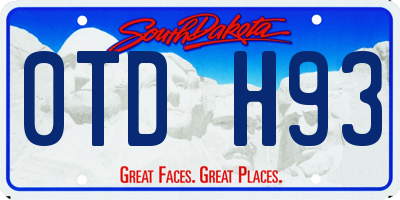 SD license plate 0TDH93