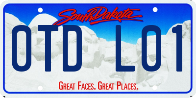 SD license plate 0TDL01