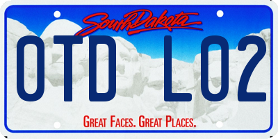 SD license plate 0TDL02