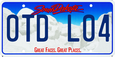 SD license plate 0TDL04
